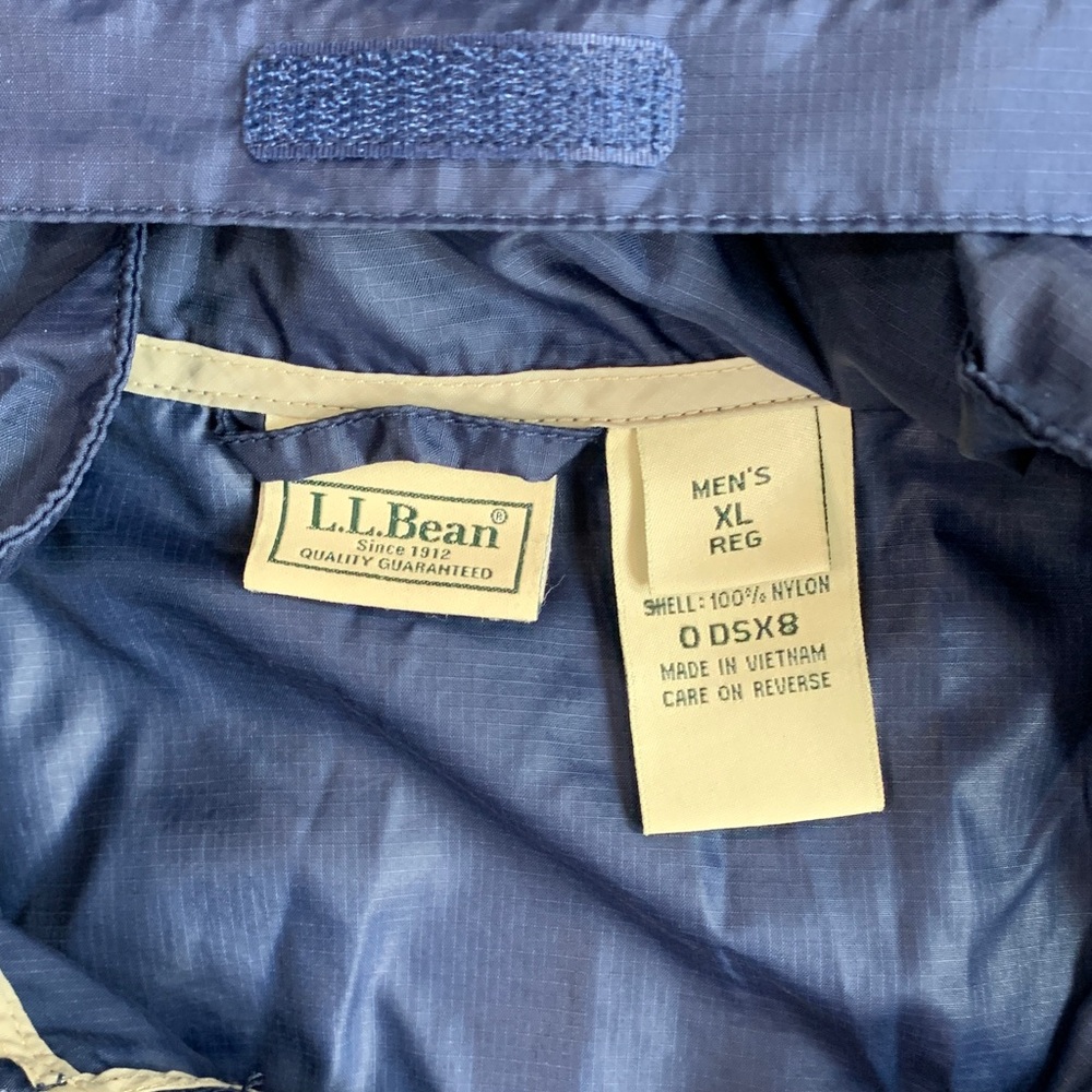 Vintage L.L. Bean Classic Men’s XL Tall Blue Nylon Pullover Windbreaker - Picture 2 of 11